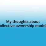 My thoughts about collective ownership models